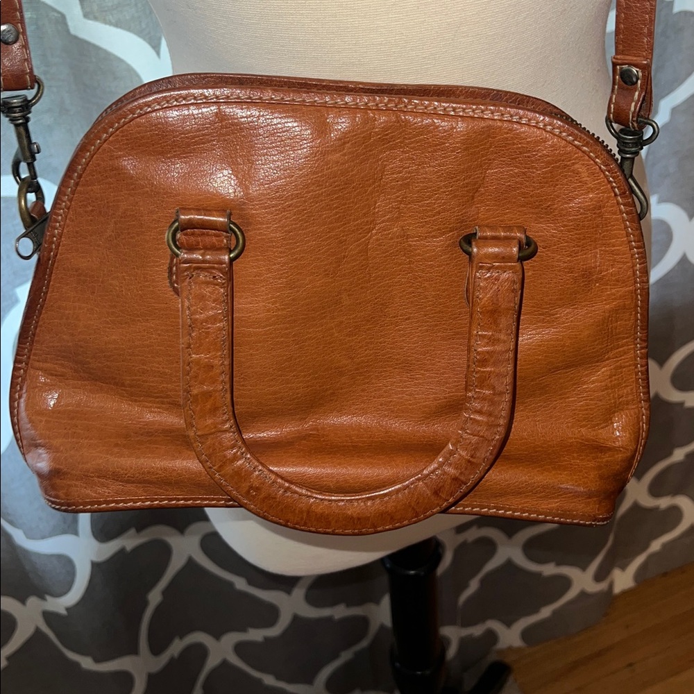 Vintage Esprit Brown Leather Crossbody Bag - Picture 5 of 8